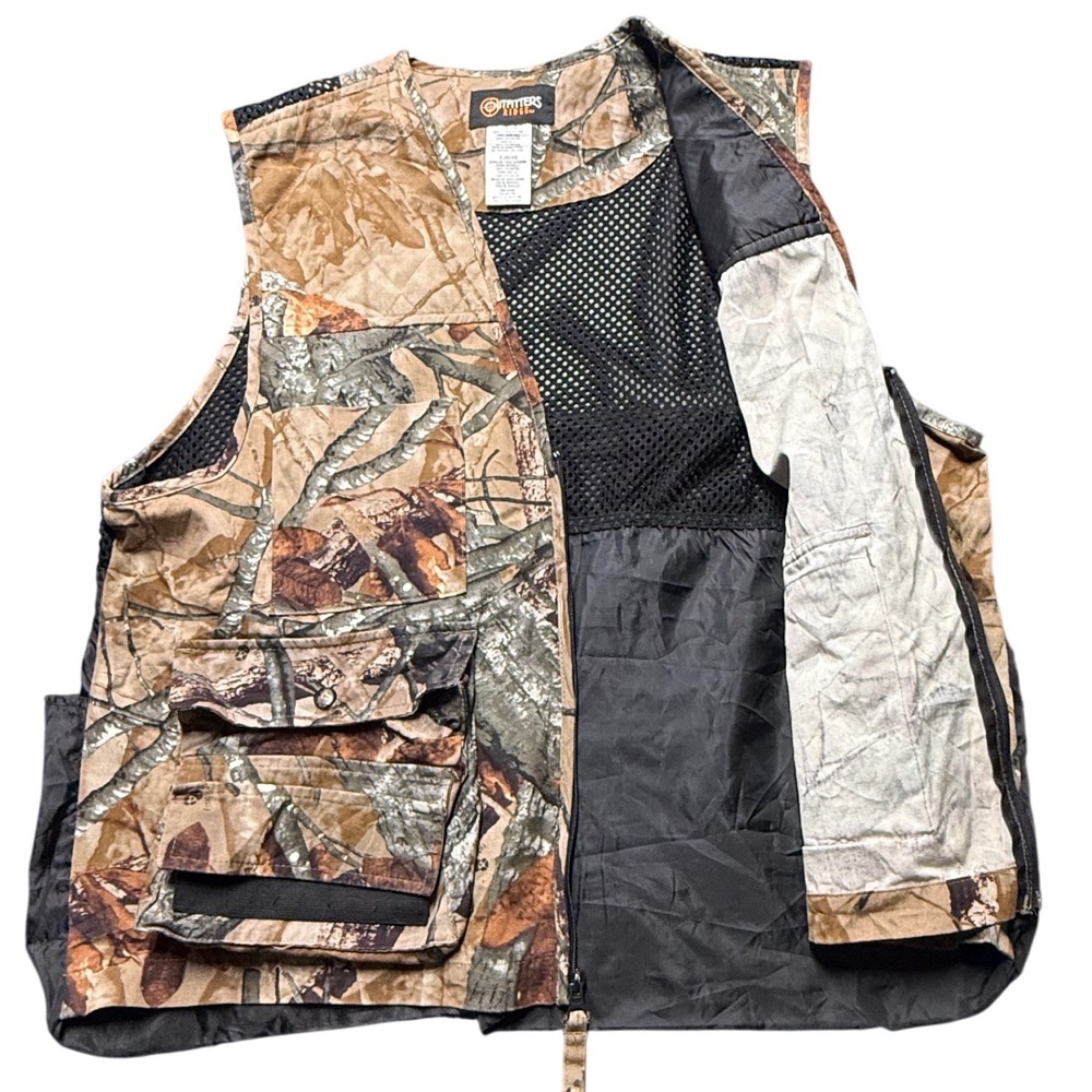 Outfitters Ridge Camo Hunting Vest Men's Large Mesh Back Pockets Zipper Outdoor - Picture 4 of 6